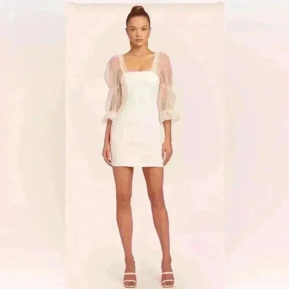 AMANDA UPRICHARD Tia Dress in Ivory- Size-medium - Picture 2 of 9